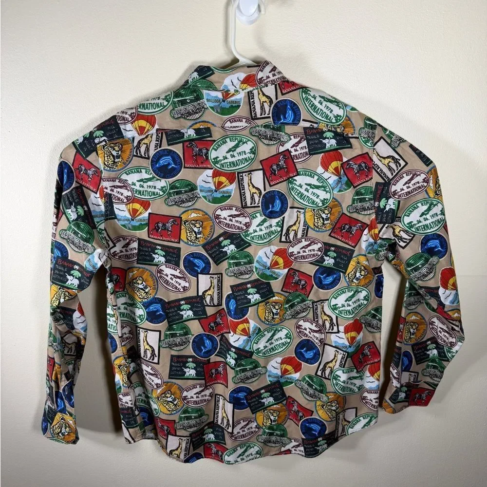 Banana Republic Multicolor Patterned Button Down Shirt